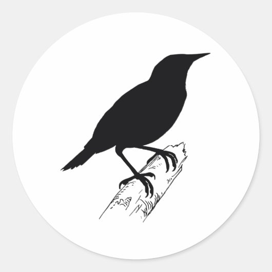 Meadow Lark Runder Aufkleber (Vorderseite)