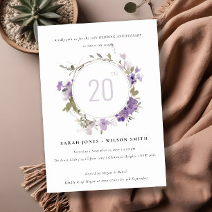 Meadow Lilac Floral Wreath Hochzeitstag Einladung