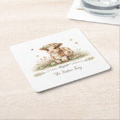 Meadow Melody cow paper plates Rechteckiger Pappuntersetzer (angewinkelt)