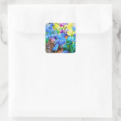 Meadow Melody Quadratischer Aufkleber (Tasche)