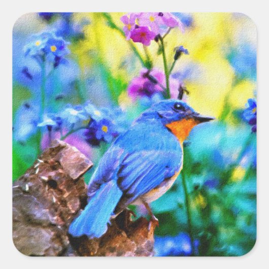 Meadow Melody Quadratischer Aufkleber (Vorderseite)