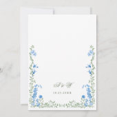 Meadow Pastel Französische Rose Blumenhochzeit Einladung (Rückseite)