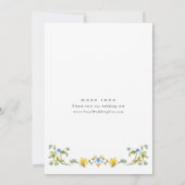 Meadow Pastel Französische Rose Blumenhochzeit Einladung (Rückseite)