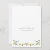 Meadow Pastel Französische Rose Blumenhochzeit Einladung (Rückseite)