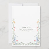 Meadow Pastel Französische Rose Blumenhochzeit Save The Date (Rückseite)