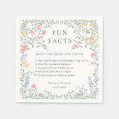 Meadow Pastel Französische Rose Blumenhochzeit Serviette (Vorderseite)