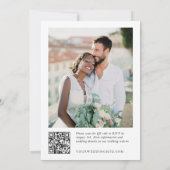 Meadow Pastel French Rose Floral Wedding QR-Code Einladung (Rückseite)