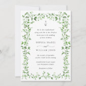 Meadow Pastel French Rose Floral Wedding QR-Code Einladung (Vorderseite)