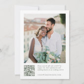 Meadow Pastel French Rose Floral Wedding QR-Code Einladung (Rückseite)