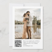 Meadow Pastel Rose Floral Wedding QR Code Foto Einladung (Rückseite)