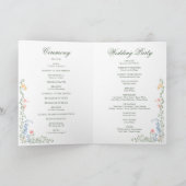 Meadow Pastel Rose Hochzeit Programm (Innenseite)