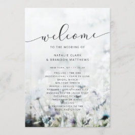 Meadow Song verblasste Wildblumen Hochzeitfeier Programm