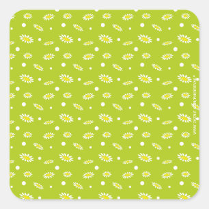 Meadow Stars Daisy Blume Quadratischer Aufkleber