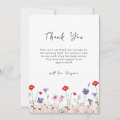 Meadow Summer Wildblume Babydusche Dankeskarte (Vorderseite)