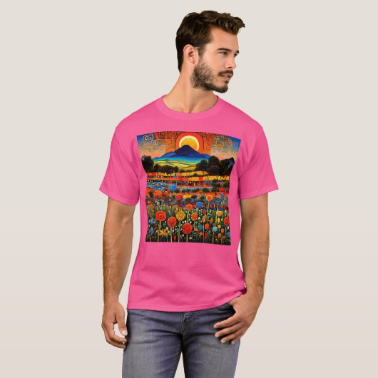 Meadow Sunset 2 aktiv T-Shirt (Vorne ganz)