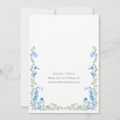 Meadow Watercolor Wildblumen Probe Abendessen Einladung (Rückseite)