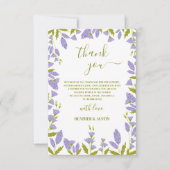 Meadow Wildblume Botanische Hochzeit Danke Karte (Vorderseite)