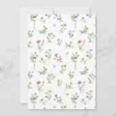 Meadow Wildblume Delicate Wedding Einladung (Rückseite)