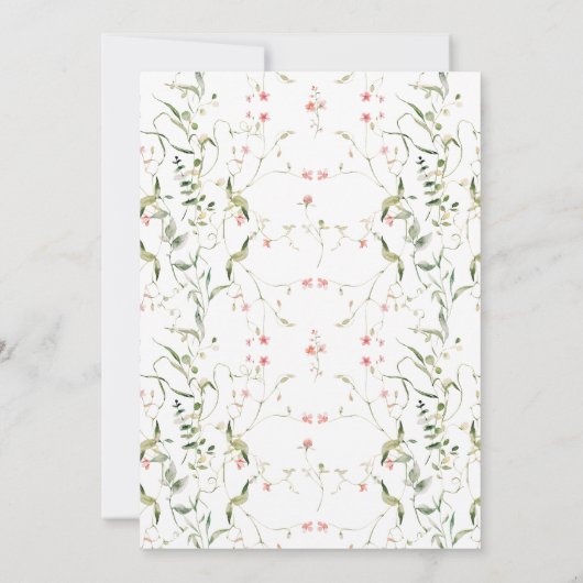 Meadow Wildblume Rustic Boho Wedding Einladung (Rückseite)