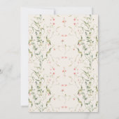 Meadow Wildblume Rustic Boho Wedding Einladung (Rückseite)