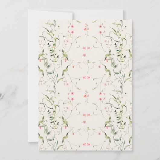 Meadow Wildblume Rustic Boho Wedding Einladung (Rückseite)