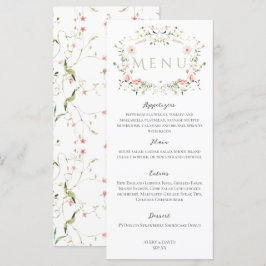 Meadow Wildblume Rustic Boho Wedding Menükarte