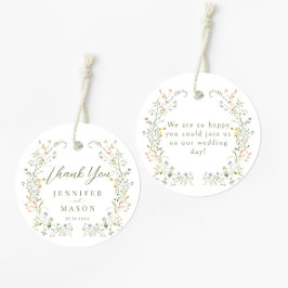 Meadow Wildblume Wedding Danke, dass Sie Tags bevo Geschenkanhänger