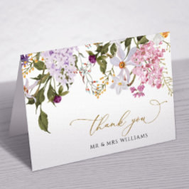Meadow Wildblume Wedding Dankeschön Card Dankeskarte