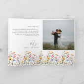 Meadow Wildblume Wedding Foto Danke Karte (Innenseite)