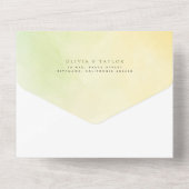 Meadow Wildblumen Summer Boho Wedding Foto All In One Einladung (Rückseite)