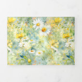 Meadow Wildblumen Summer Boho Wedding Foto Dreifach Gefaltete Einladung (Cover)