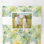 Meadow Wildblumen Summer Boho Wedding Foto Dreifach Gefaltete Einladung (Innen Erste Seite)