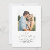 Meadow Wildblumen Summer Boho Wedding Foto Einladung (Vorderseite)