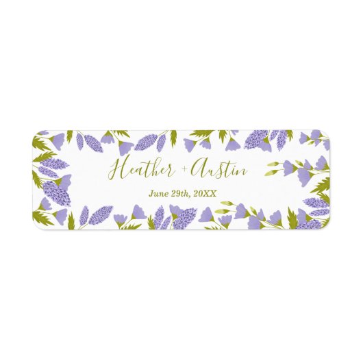 Meadow Wildflower Botanical Wedding Return Address (Vorne)