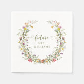 Meadow WildFlower Future Mrs Bridal Shower Serviette (Vorderseite)
