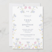 Meadow Wildflower Garden Wedding Invitation Einladung (Vorderseite)