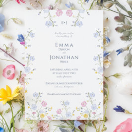 Meadow Wildflower Garden Wedding Invitation Einladung
