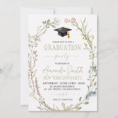 Meadow Wildflower Graduation Party Invite Einladung (Vorderseite)