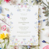 Meadow Wildflower Green Garden Wedding Invitation Einladung