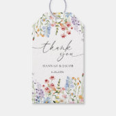 Meadow Wildflower Wedding Thank You Favor Geschenkanhänger (Vorderseite)