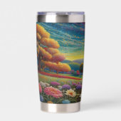 Meadow Wildflowers Colorful Art Thermobecher (Vorderseite)