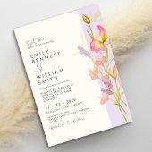 Meadow Wildflowers Modern Boho Rustic Wedding Einladung
