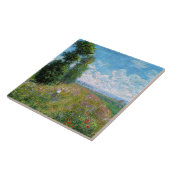 Meadow with Poplars von Claude Monet Fliese (Seite)
