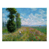 Meadow with Poplars von Claude Monet Poster (Vorderseite)