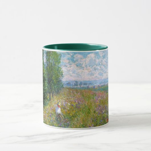Meadow with Poplars von Claude Monet Tasse (Zentrum)