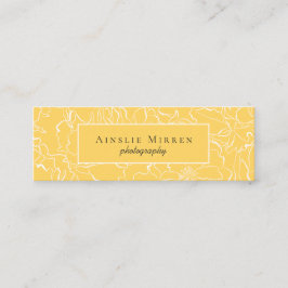 Meadow Yellow einfach floral Mini Visitenkarte