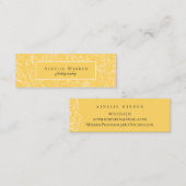 Meadow Yellow einfach floral Mini Visitenkarte (Vorne/Hinten)