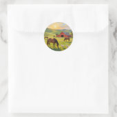 Meadowlight Morgen -  Runder Aufkleber (Tasche)