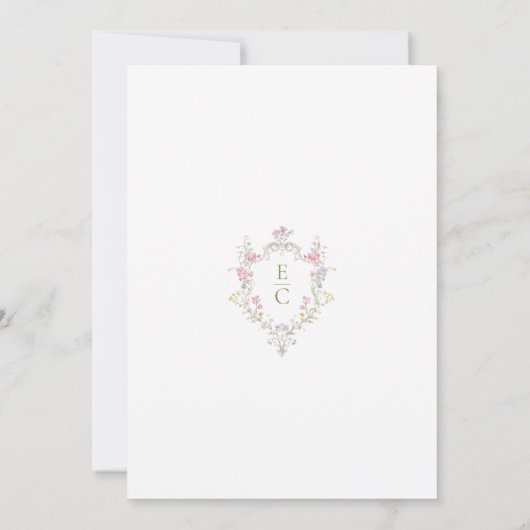 Meadows Garden Wildflowers Spring Summer Wedding Einladung (Rückseite)