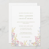Meadows Garden Wildflowers Spring Summer Wedding Einladung (Vorne/Hinten)